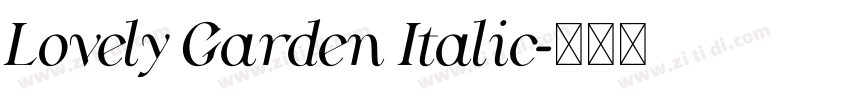 Lovely Garden Italic字体转换